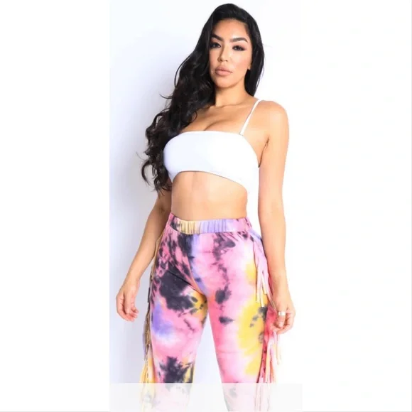 💘 Tye Dye Fringe Joggers 💘 - Picture 6 of 6